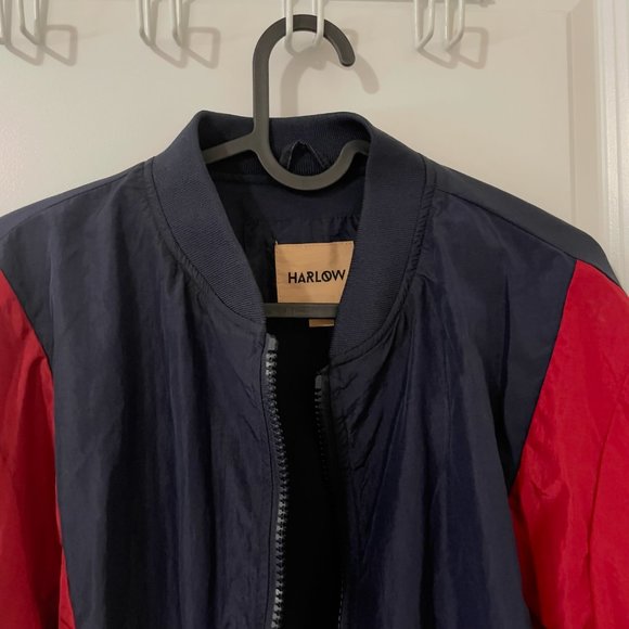 Harlow - Colour Block Bomber Style Jacket - Picture 3 of 4